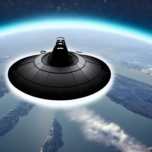 Image similar to a high tech ufo, amazing details, alien technology