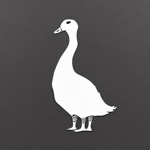 Prompt: cute goose, decal design