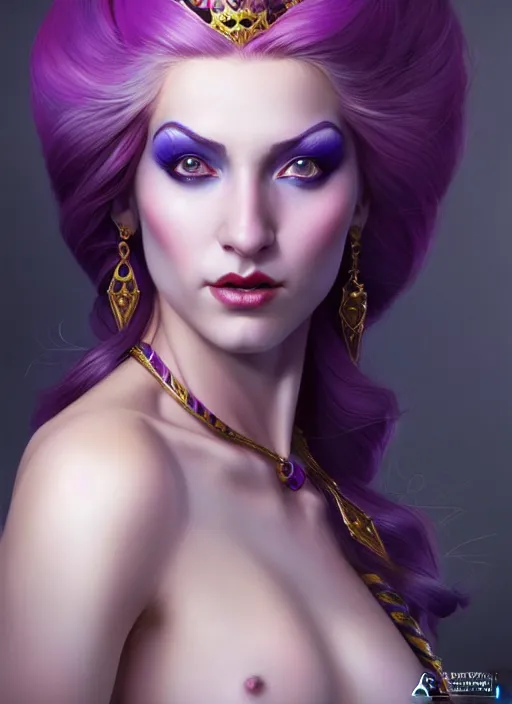 Prompt: a gorgeous female royal jester, professionally retouched, award winning, hyperdetailed, ray tracing, soft lighting, feathered hair, realistic, smooth face, perfect eyes, wide angle, sharp focus on eyes, 8 k high definition, insanely detailed, intricate, elegant, art by artgerm and greg rutkowski and j scott campbell
