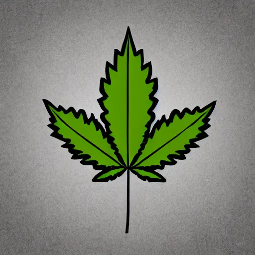 Image similar to weed leaf smoke a man in the style of cartoons