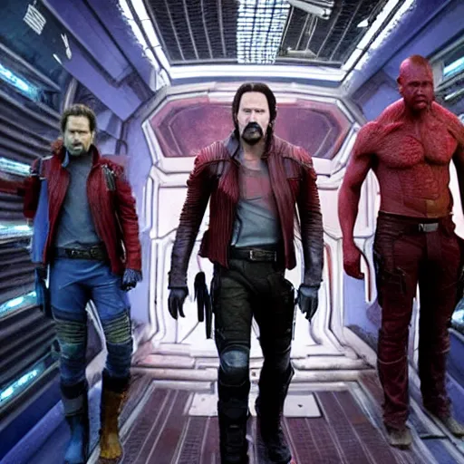 Prompt: Keanu Reeves in Guardians of the Galaxy