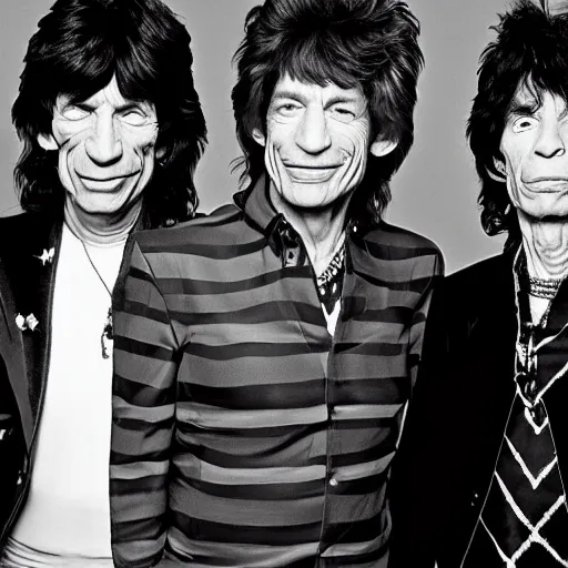 Image similar to rolling stones band, 200 years in the future