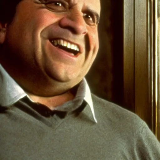 Image similar to Danny Devito as Jack, film still from the movie The Shining