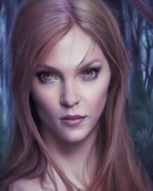 Image similar to daphne from scooby doo, hyper realistic face, beautiful eyes, fantasy art, in the style of greg rutkowski, intricate, hyper detailed, smooth