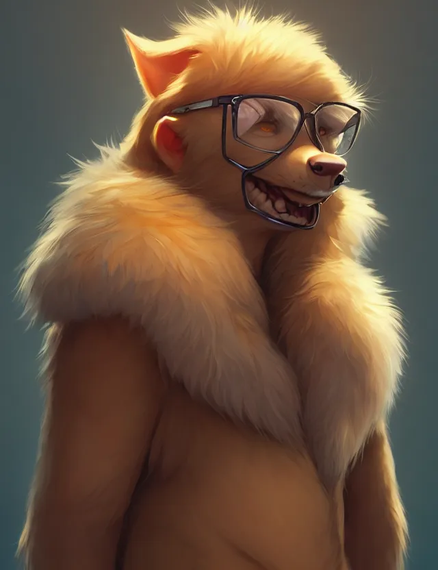 Image similar to male anthropomorphic furry | | cute - fine - face, pretty face, key visual, realistic shaded perfect face, fine details by stanley artgerm lau, wlop, rossdraws, james jean, andrei riabovitchev, marc simonetti, and sakimichan, trending on artstation
