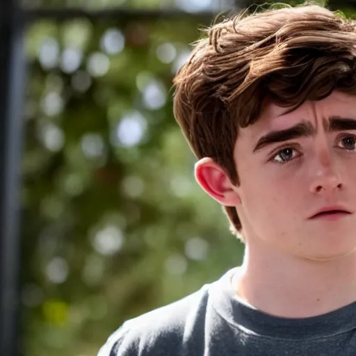 Image similar to Charlie Rowe as Peter Parker, 4K, highly detailed