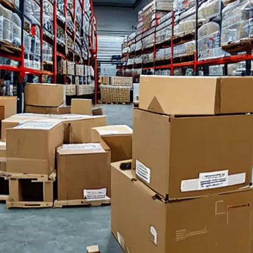 Image similar to a picture of a warehouse full of boxes