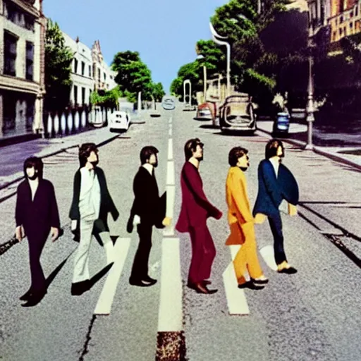 Image similar to 4K uhd photo of a lost Beatles album cover