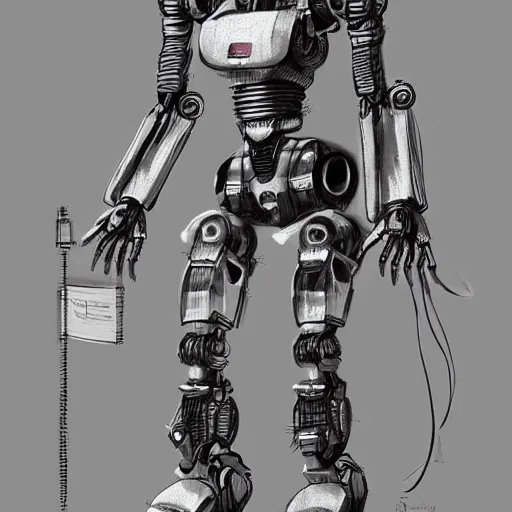 Prompt: a surreal concept art of a futuristic robot, highly detailed, high quality, coherent, by a good artist,