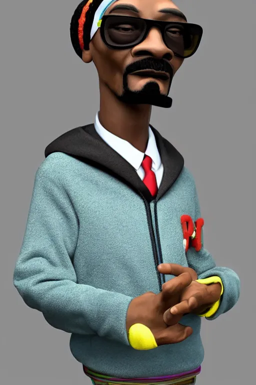 Image similar to snoop dogg, 3 d pixar character