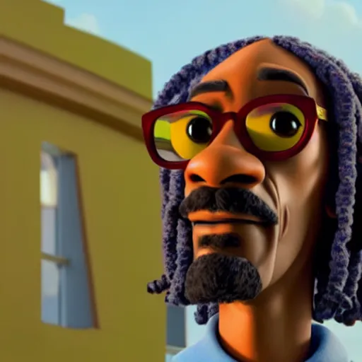 Image similar to film still of Snoop Dogg in new Pixar biopic film