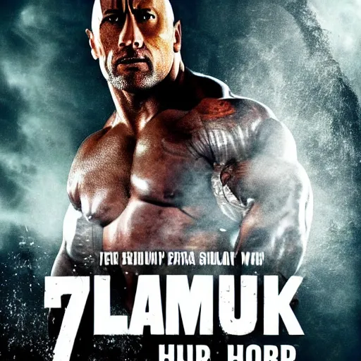 Prompt: Dwayne Johnson in a horror film 4k quality super realistic