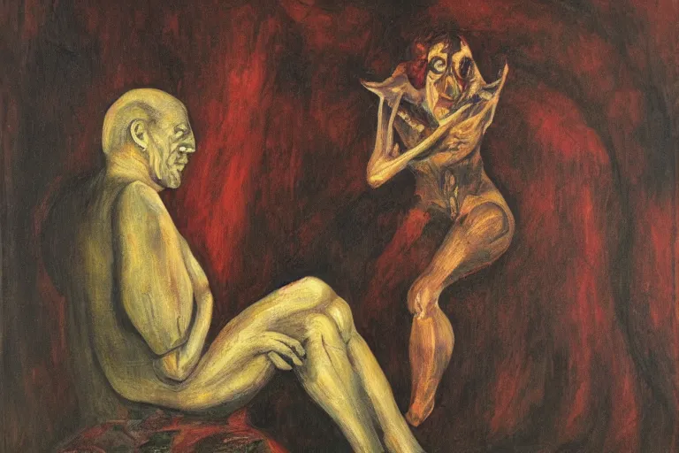 Image similar to 'Infernal doctor', Spirit on Canvas, private collection