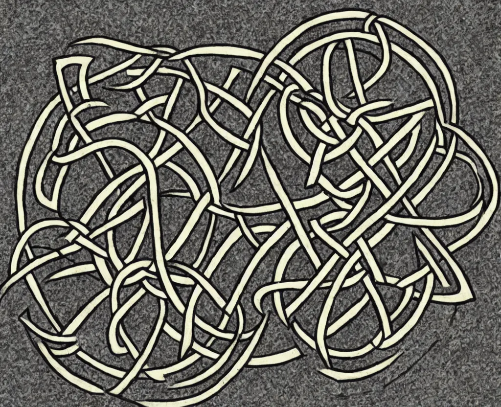 Image similar to a diagram of a celtic knot made of snakes
