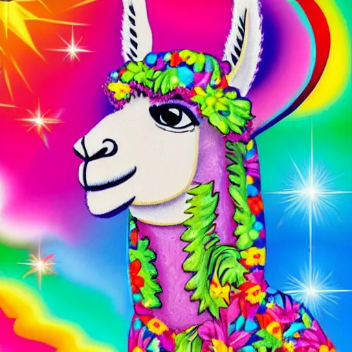 Image similar to llama in pyjamas by lisa frank