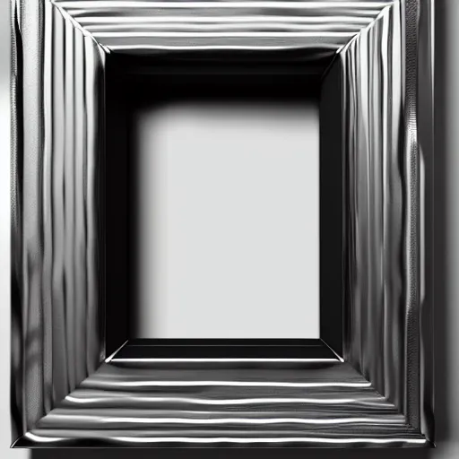 Prompt: thin surreal liquid metal picture frame, ultra rendered extreme realism and detail, 8 k, highly detailed, realistic, pbr, unreal engine 5, cinematic, cryengine, octane render