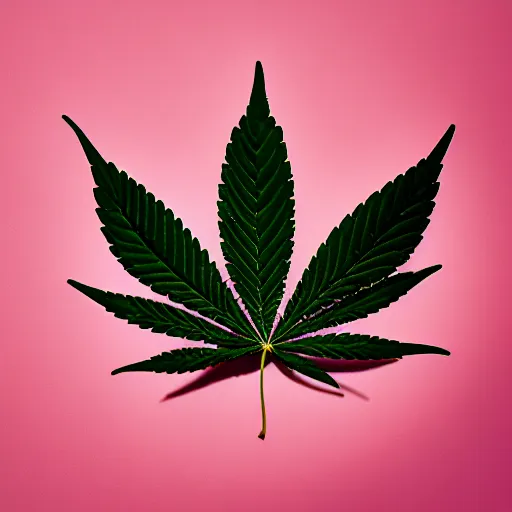 Image similar to a chocolate bar shaped like a cannabis leaf, product photography