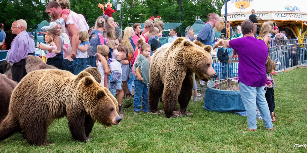 Image similar to fair rides petting zoo grizzly focus photography