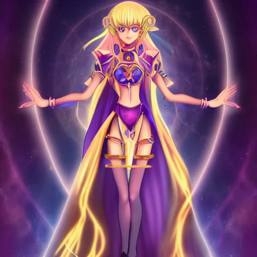 Image similar to beautiful dark magician girl, full body, mystical, ultra detailed, 4k