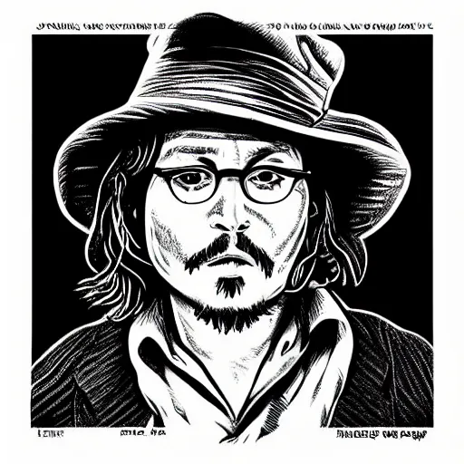 Prompt: “ Johnny Depp in the style of Robert Crumb”