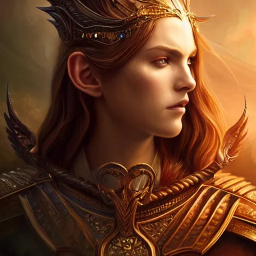 Prompt: Majestic and regal portrait of a riveting and awe inspirin girl High Elf nobility, intricate, epic, elegant, menacing, fantasy, photo realistic, digital painting, hard focus, beautiful volumetric lighting, epic light, ultra detailed, by Leesha Hannigan, Ross Tran, Thierry Doizon, Kai Carpenter, Ignacio Fernández Ríos