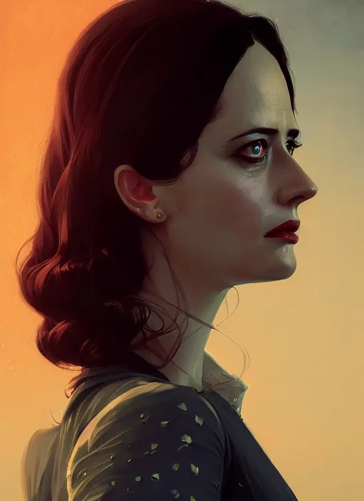 Image similar to highly detailed portrait of eva green as vesper lynd in gta v, stephen bliss, unreal engine, fantasy art by greg rutkowski, loish, rhads, ferdinand knab, makoto shinkai and lois van baarle, ilya kuvshinov, rossdraws, tom bagshaw, global illumination, radiant light, detailed and intricate environment