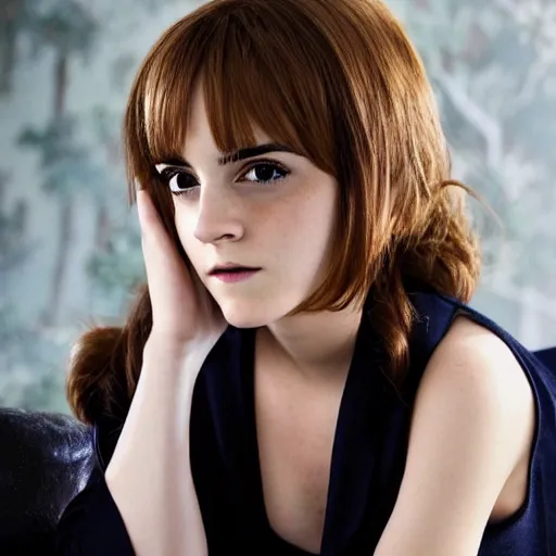 Image similar to anime emma watson, emerald herald