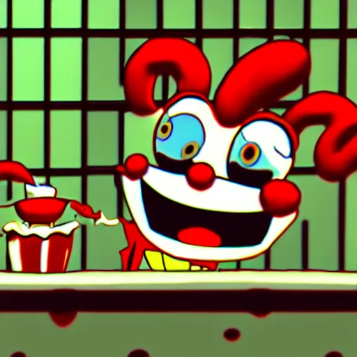 Image similar to Cuphead animation, cuphead screenshot, clown