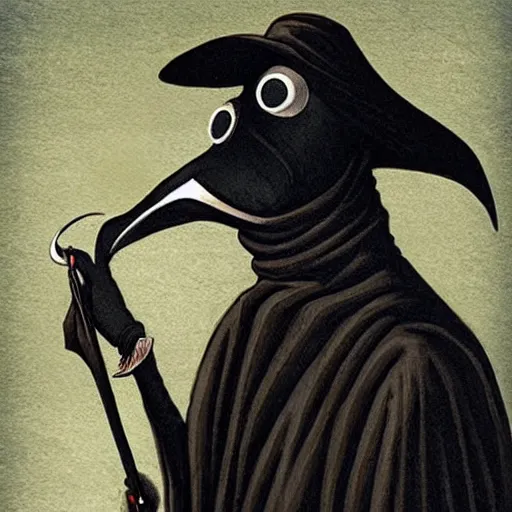 Prompt: the plague doctor as a goat