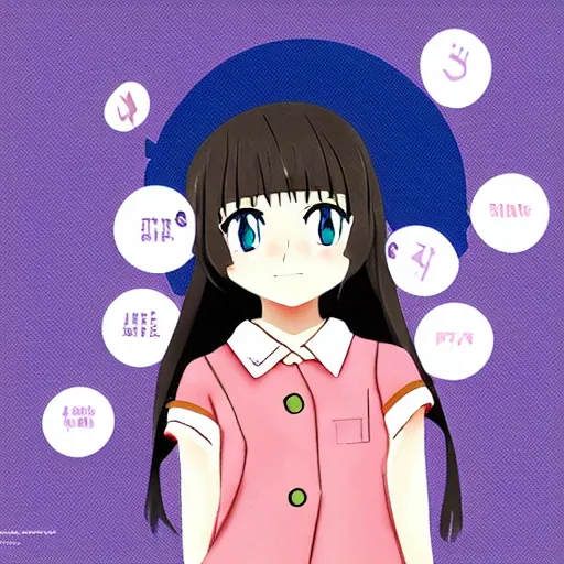 Image similar to a portrait of high school girl in the style of kyoto animation, Illustrator, in simple background, trending on pixiv