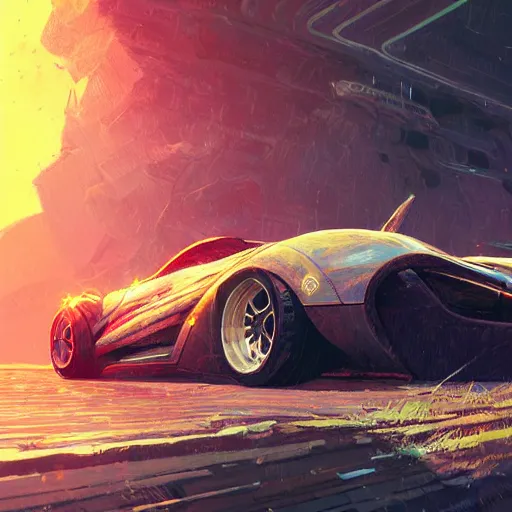 Prompt: solarpunk car, highway, sunny day, futurism, intricate, highly detailed, digital painting, artstation, concept art, smooth, sharp focus, epic landscape, art by akihiko yoshida and tim mcburnie and anato finnstark