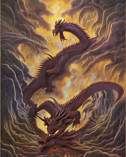 Prompt: Dragon flowers, by Dan Seagrave
