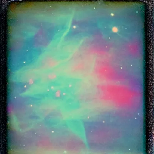 Image similar to experimental astrophotography nebula pickled dyed pickled warmed polaroid