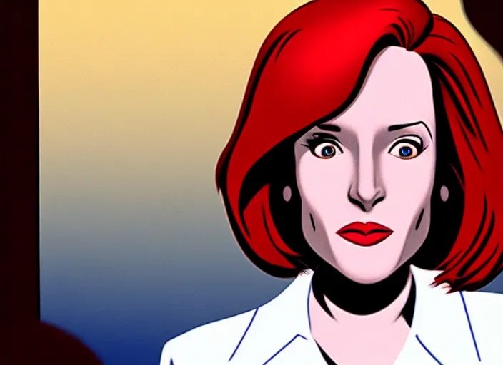 Image similar to dana scully, by disney animation