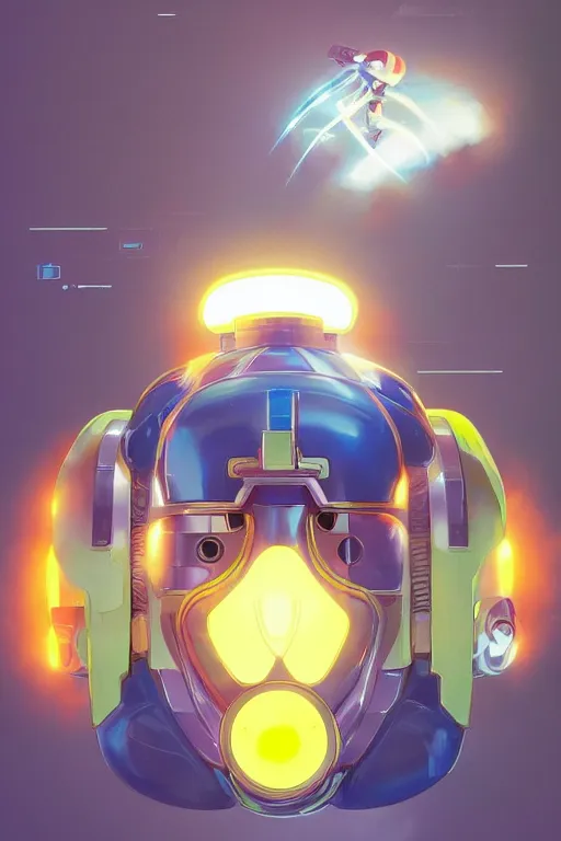 Image similar to metabots medabots medarotto medarot robot minimalist comics helmet mask neon cybereye, behance hd by jesper ejsing, by rhads, makoto shinkai and lois van baarle, ilya kuvshinov, rossdraws global illumination ray tracing hdr radiating a glowing aura