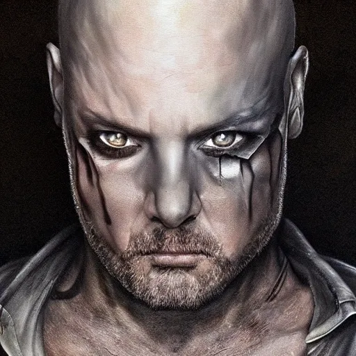 Image similar to the guy from disturbed, artstation hall of fame gallery, editors choice, #1 digital painting of all time, most beautiful image ever created, emotionally evocative, greatest art ever made, lifetime achievement magnum opus masterpiece, the most amazing breathtaking image with the deepest message ever painted, a thing of beauty beyond imagination or words