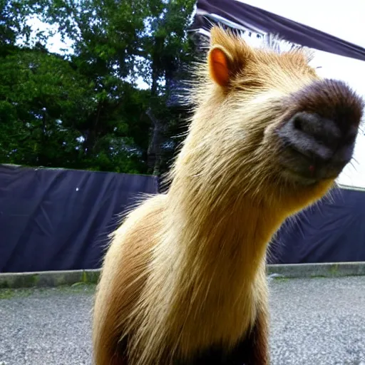 Image similar to robot capybara