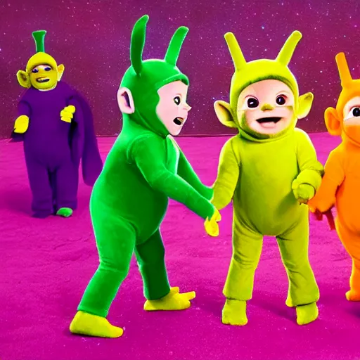 Prompt: Gremlin Teletubbies