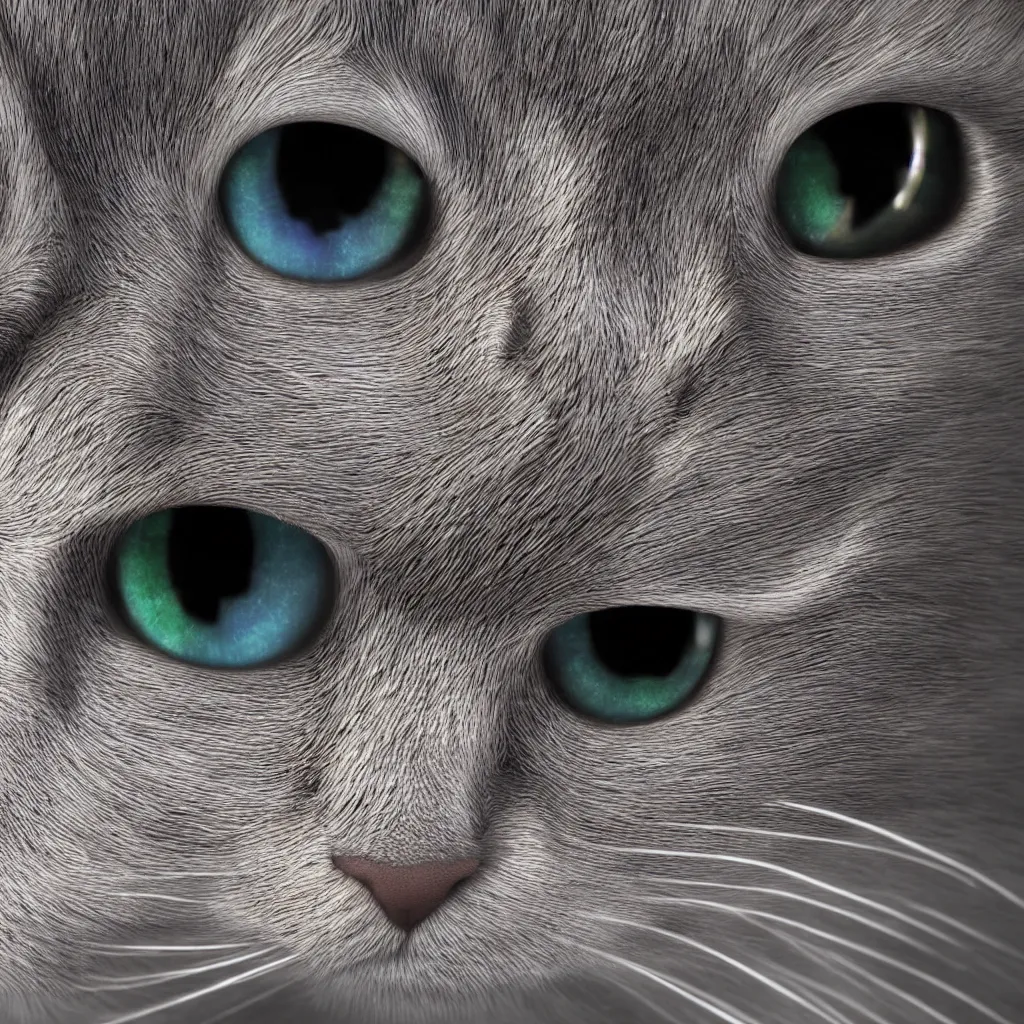 Prompt: 3 d octane render of ultra realistic cat eyeballs, trending on artstation