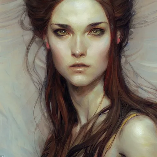 Image similar to a painting in the style of charlie bowater, and in the style of donato giancola, and in the style of john william waterhouse. smooth, sharp focus.