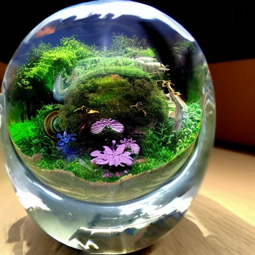 ecosystem inside of a glass sphere by ghibli Stable Diffusion OpenArt