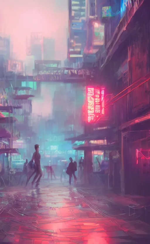 Prompt: a blurry neon sign in the distance, dynamic lighting, photorealistic fantasy concept art, trending on art station, stunning visuals, creative, cinematic, ultra detailed