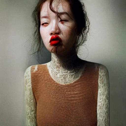 Prompt: (((((The North Korean))))) necromancer!!!!!!!!!!, portrait, !!!!!!!!!fashion photography!!!!!!!, by Juergen Teller