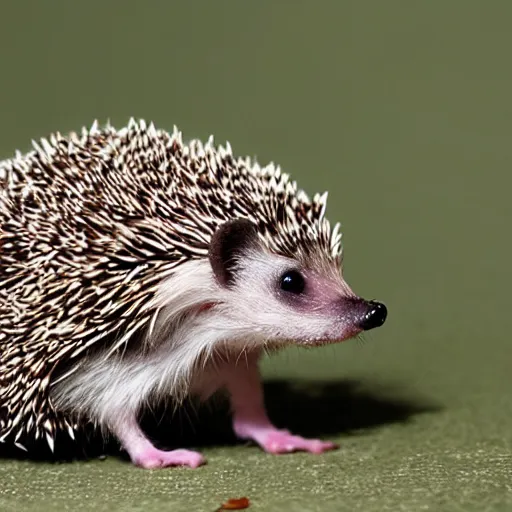 Image similar to hedgehog with spiders on its back