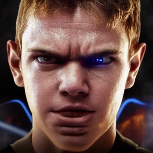 Image similar to angry, pissed off, nikolas cruz as anakin skywalker in star wars episode 3, 8k resolution, full HD, cinematic lighting, award winning, anatomically correct