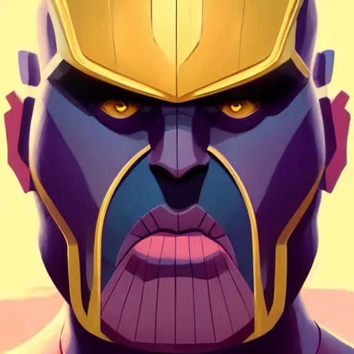 Prompt: face icon stylized minimalist thanos, loftis, cory behance hd by jesper ejsing, by rhads, makoto shinkai and lois van baarle, ilya kuvshinov, rossdraws global illumination