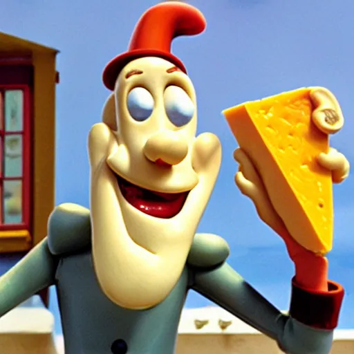 Prompt: cheese gromit, cheese