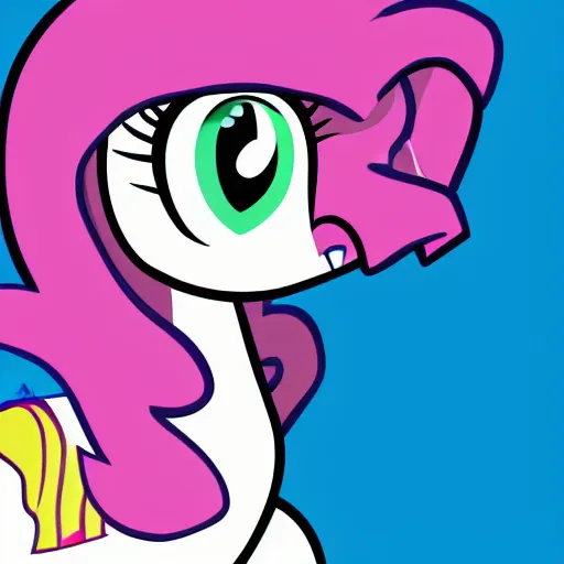 Prompt: Pinkie Pie, drawn by professional brony artist, show-accurate, vector graphics