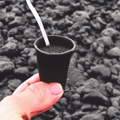 Prompt: You holding lava in cup, POV, hyperrealistic, detalied, high quality, photorealistic, photography, HD,