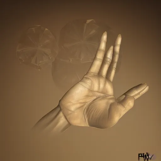 Prompt: photorealistic high detail illustration of a hand, subsurface scattering, 8 k, hdr